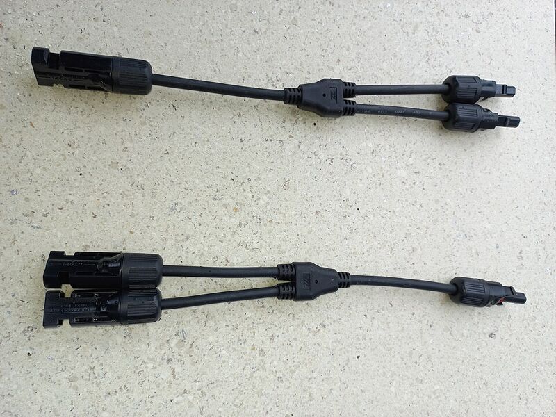 Renogy Solar Y Branch Parallel Adapter Cable (MMF+FFM Pair)